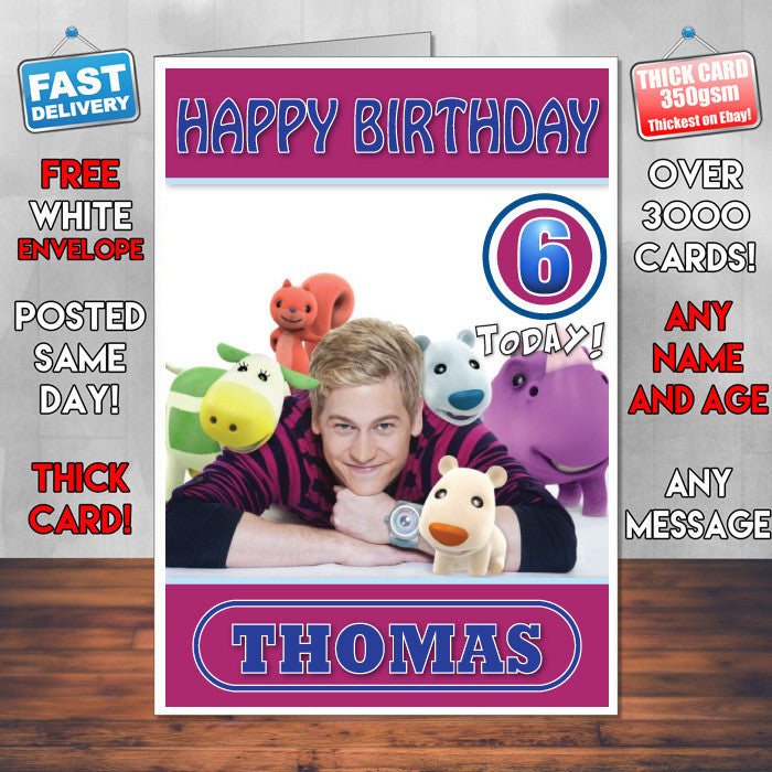 Personalised Iconicles 1 Style Theme Personalised Kidshows Birthday Card (SA)