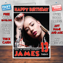 Personalised Iggy Azalea 1 Celebrity Inspired Style Birthday Card (SA)