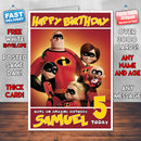 Personalised Incredibles Style Inspired Cartoon Birthday Card (SA)