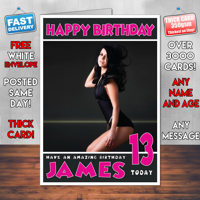 Personalised Inna 2 Celebrity Inspired Style Birthday Card (SA)