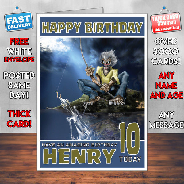Personalised Iron Maiden Bands Celebrity Birthday Card