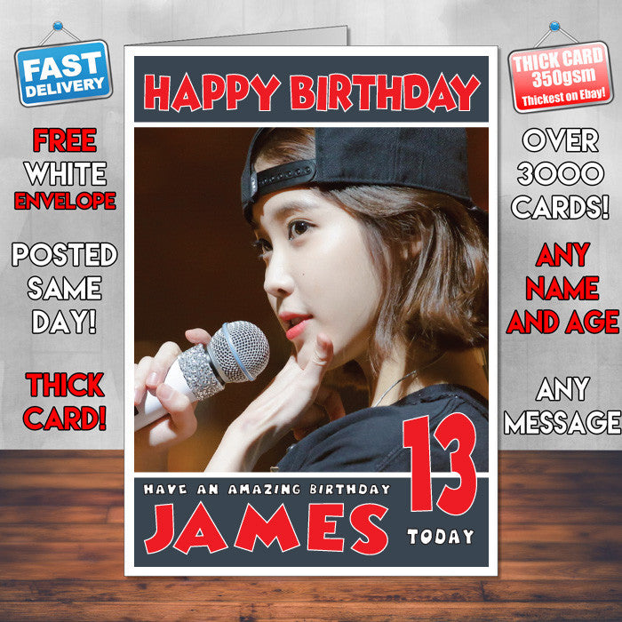Personalised Iu 1 Celebrity Inspired Style Birthday Card (SA)
