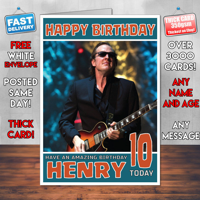 Personalised JOE BONAMASSA 1 Celebrity Inspired Style Birthday Card (SA)