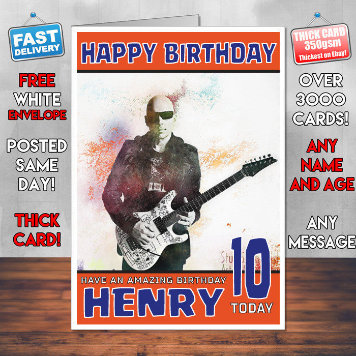 Personalised JOE SATRIANI 1 Celebrity Inspired Style Birthday Card (SA)