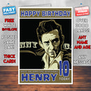 Personalised JOHNNY CASH Celebrity Inspired Style Birthday Card (SA)