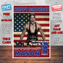 Personalised Jack Swagger WWE Inspired Style Birthday Card (SA)