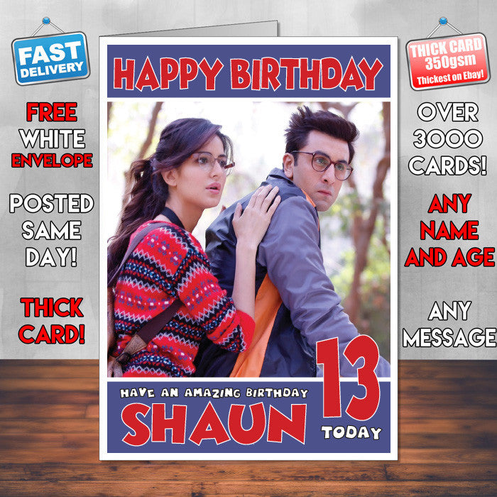 Personalised Jagga Jasoos 1 Bollywood Inspired Style Birthday Card (SA)