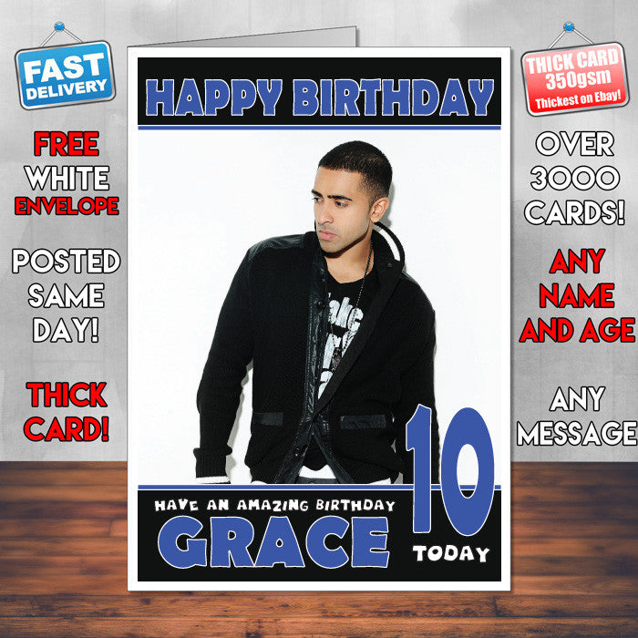 Personalised Jay Sean Celebrity Inspired Style Birthday Card (SA)