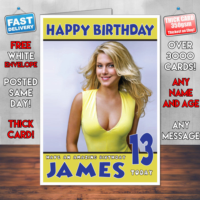 Personalised Jeanette Biedermann 1 Celebrity Inspired Style Birthday Card (SA)