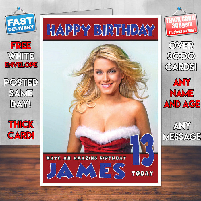 Personalised Jeanette Biedermann 2 Celebrity Inspired Style Birthday Card (SA)