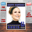 Personalised Jennifer Lopez 1 INSPIRED THEME Celebrity Birthday Card (SA)