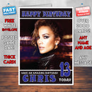 Personalised Jennifer Lopez 2 INSPIRED THEME Celebrity Birthday Card (SA)