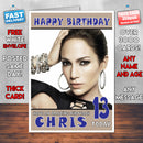 Personalised Jennifer Lopez 4 INSPIRED THEME Celebrity Birthday Card (SA)