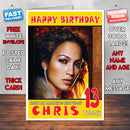 Personalised Jennifer Lopez 9 INSPIRED THEME Celebrity Birthday Card (SA)