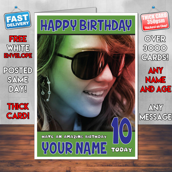 Personalised Jessica Alba 1 Inspired Theme Celebrity Birthday Card