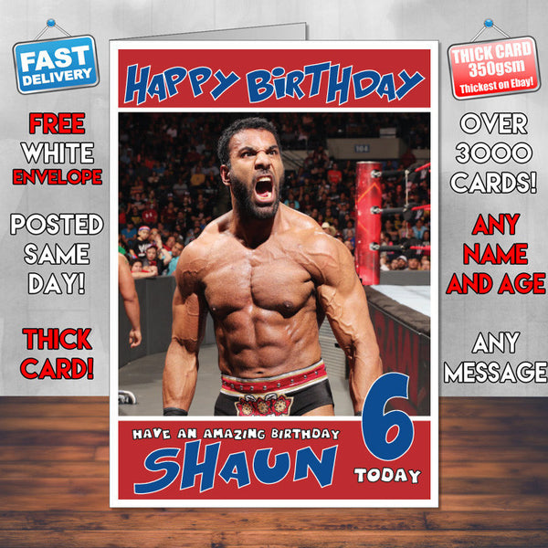 Personalised Jinder Mahal WWE Inspired Style Birthday Card (SA)