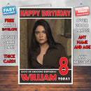 Personalised Jodi Lyn O Keefe 4 INSPIRED THEME Celebrity Birthday Card (SA)