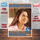Personalised Juhi Chawla Bollywood Inspired Style Birthday Card (SA)