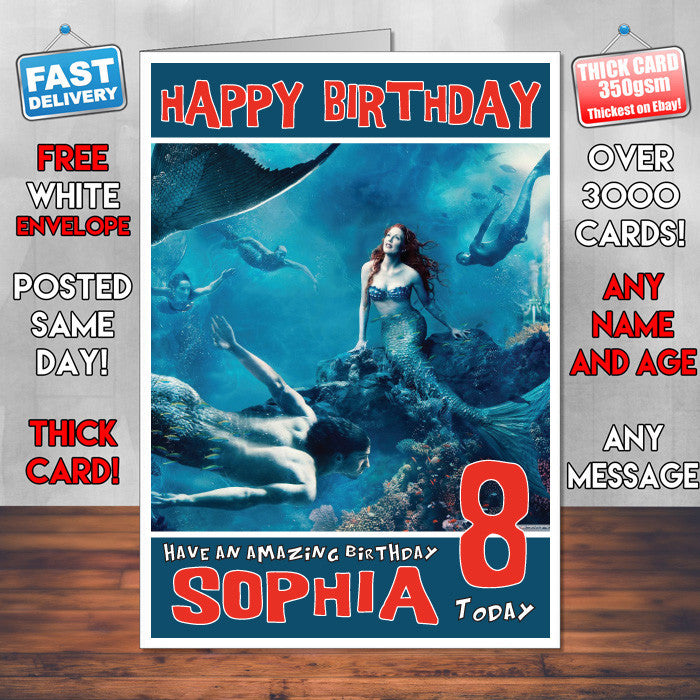 Personalised Julianne Moore And Michael Phelps Style Inspired Cartoon Birthday Card (SA)