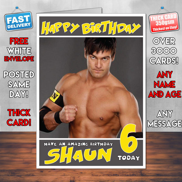 Personalised Justin Gabriel WWE Inspired Style Birthday Card (SA)