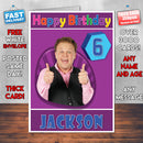Personalised Justin's House 1 Style Theme Personalised Kidshows Birthday Card (SA)