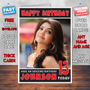 Personalised Kajal Aggarwal 1 INSPIRED THEME Celebrity Birthday Card (SA)