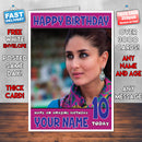 Personalised Kareena Kapoor 1 INSPIRED THEME Celebrity Birthday Card (SA)