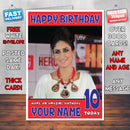 Personalised Kareena Kapoor 7 INSPIRED THEME Celebrity Birthday Card (SA)