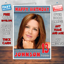 Personalised Kate Beckinsale 5 INSPIRED THEME Celebrity Birthday Card (SA)