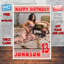 Personalised Kate Beckinsale 8 INSPIRED THEME Celebrity Birthday Card (SA)