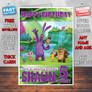 Personalised Kate & Mim-Mim 1 Style Theme Personalised Kidshows Birthday Card (SA)