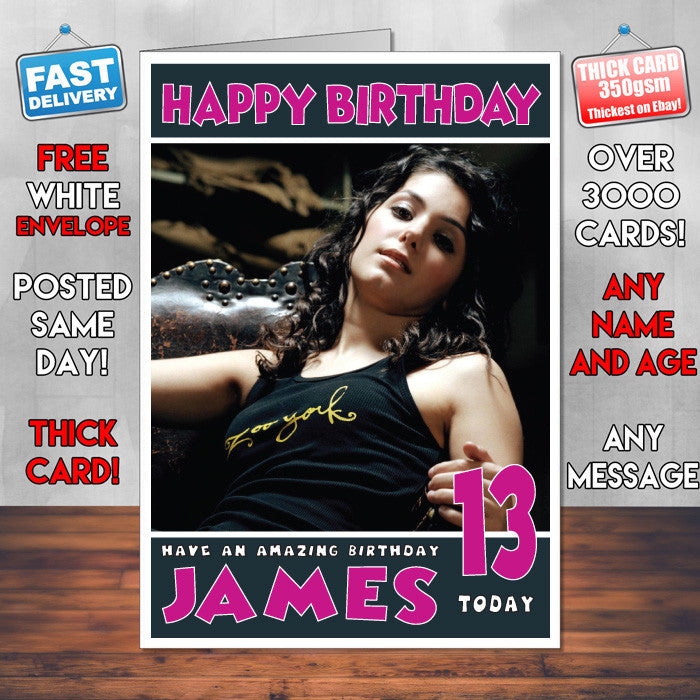 Personalised Katie Melua 3 Celebrity Inspired Style Birthday Card (SA)