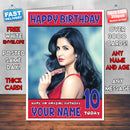 Personalised Katrina Kaif 2 INSPIRED THEME Celebrity Birthday Card (SA)