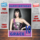 Personalised Katy Perry 3 Celebrity Inspired Style Birthday Card (SA)