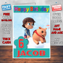 Personalised Kazoops 5 Style Theme Personalised Kidshows Birthday Card (SA)