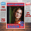 Personalised Keira Knightley 1 INSPIRED THEME Celebrity Birthday Card (SA)