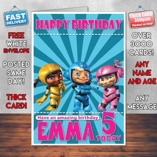 Personalised Kerwhizz 1 Style Theme Personalised Kidshows Birthday Card (SA)