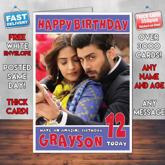 Personalised Khoobsurat Bollywood Inspired Style Birthday Card (SA)
