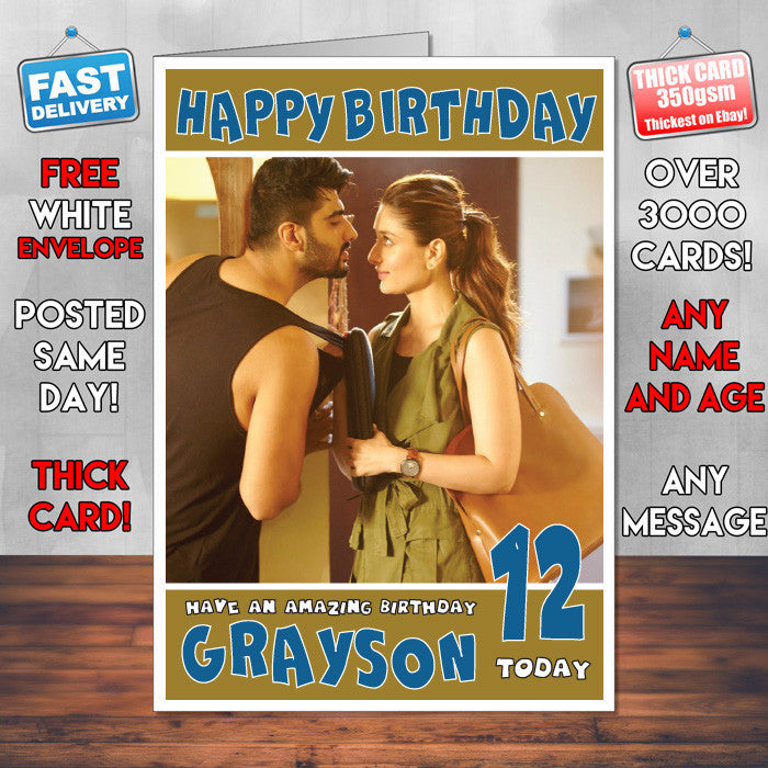 Personalised Ki And Ka 2 Bollywood Inspired Style Birthday Card (SA)