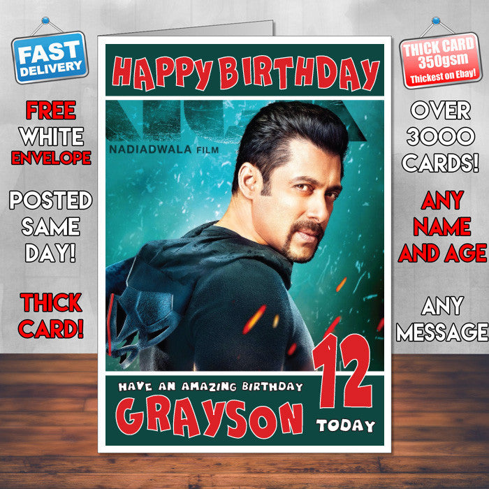 Personalised Kick Bollywood Inspired Style Birthday Card (SA)