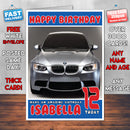 Personalised Kids - Adults - BMW-5 Cars Birthday Card (SA)