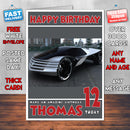 Personalised Kids - Adults - Cadillac-13 Cars Birthday Card (SA)