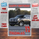 Personalised Kids - Adults - Cadillac-20 Cars Birthday Card (SA)