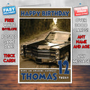 Personalised Kids - Adults - Cadillac-2 Cars Birthday Card (SA)