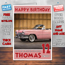 Personalised Kids - Adults - Cadillac-3 Cars Birthday Card (SA)
