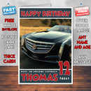 Personalised Kids - Adults - Cadillac-4 Cars Birthday Card (SA)