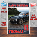 Personalised Kids - Adults - Cadillac-6 Cars Birthday Card (SA)