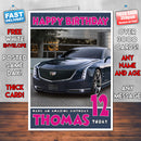 Personalised Kids - Adults - Cadillac-8 Cars Birthday Card (SA)