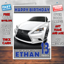 Personalised Kids - Adults - Lexus-1 Cars Birthday Card (SA)