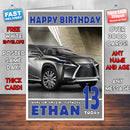 Personalised Kids - Adults - Lexus-2 Cars Birthday Card (SA)